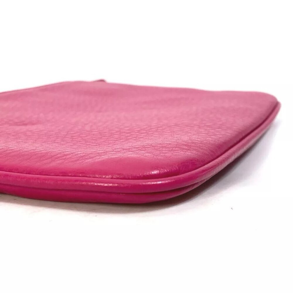 BALENCIAGA 492465 Logo Everyday Pouch M Bag Clutch bag Leather pink/Black - Picture 3 of 9